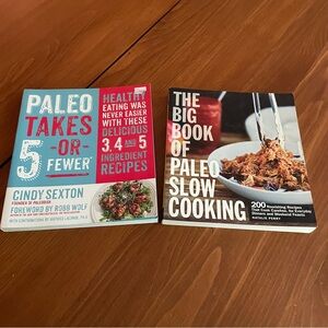 Set of 2-Paleo Takes Five or Fewer & The Big Book of Paleo Slow Cooking